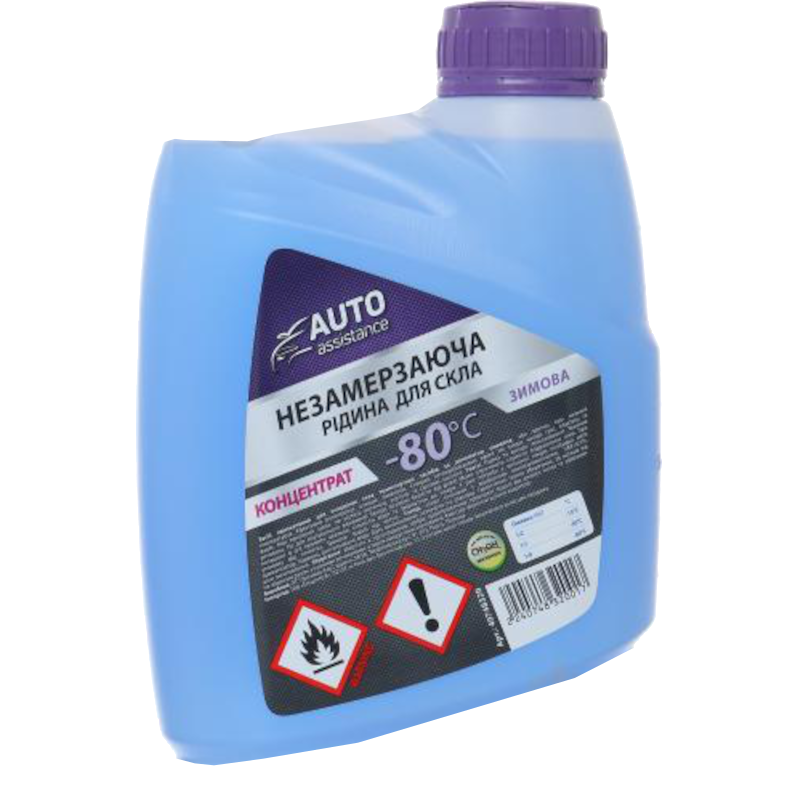 Рідина для склоомивача AUTO ASSISTANCE, зимова, -80°C, 1л